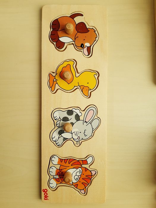 Лот дървени бебешки играчки