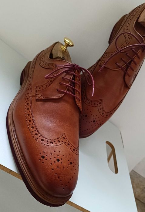 Pantofi derby 43 brogue ASOS NOU piele naturala moale