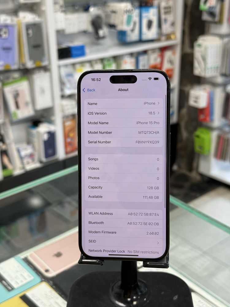 Apple iPhone 15 Pro 128GB Blue Titanium