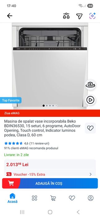 Vând mașină spălat vase beko noua sigilata