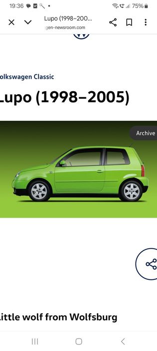 Wolkswagen lupo de vânzare sau pentru dezmembrat