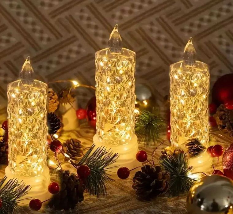 Лампа свещ, без пламък, на батерии