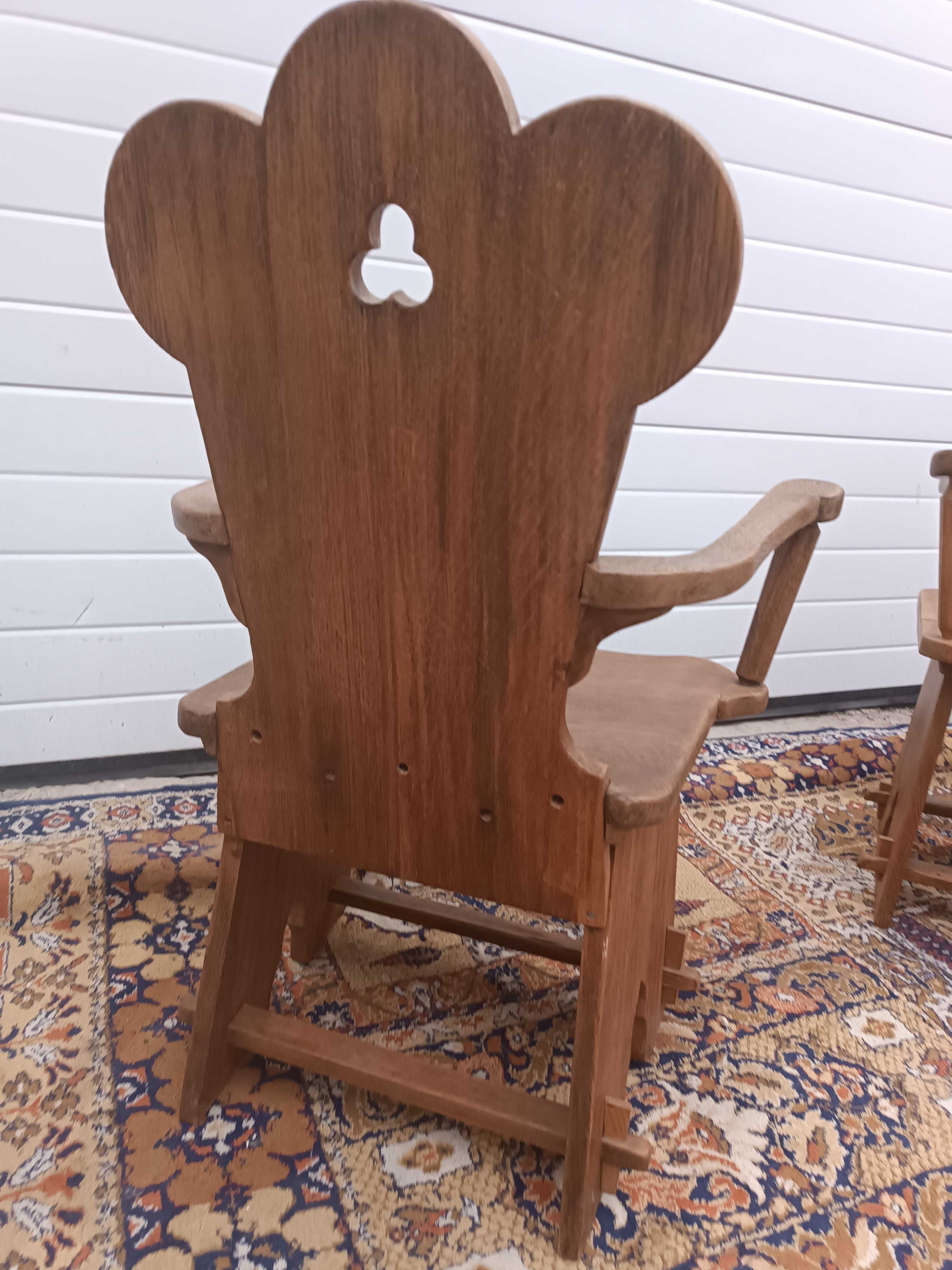 Ретро дървени масивни кресла с изящни сглобки (тронове). Внос Холандия