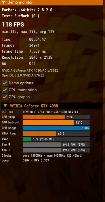 Pny Rtx4080 16gb 256bit GDDR6X