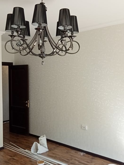 Профессиональная поклейка обоев ,  левкас , закатка