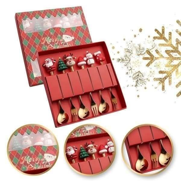 Подаръчен комплект коледни прибори