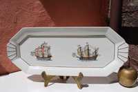 Platou portelan de colectie LIMOGES - L.F., Santa Maria, Golden Hind