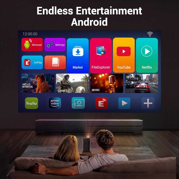 Преносим смарт 3D проектор BYINTEK P70 Android батерия