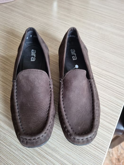 Mocasini piele ARA maro