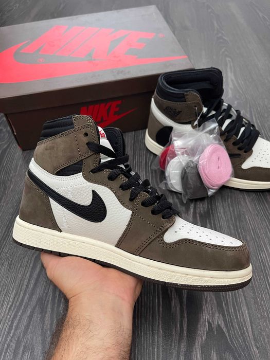 Adidasi JORDAN 1 x Travis Scott High- Produs NOU PREMIUM din Piele