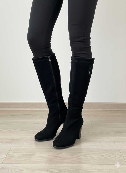 НОВЫЕ Женские сапоги Inessa Marini — замша, мех, размер 40