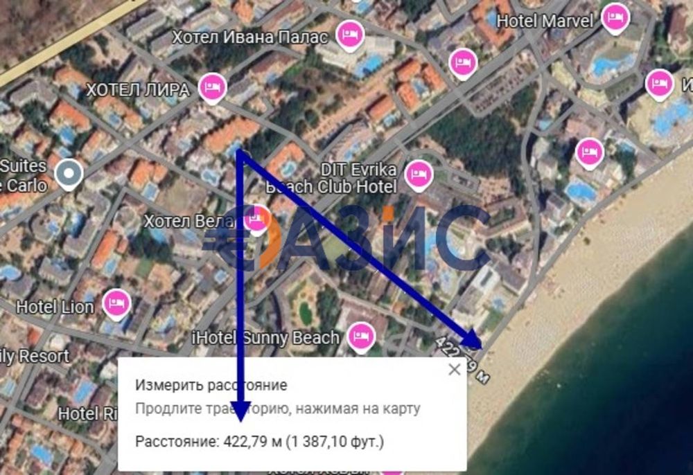Апартамент с 1 спалня в комплекс 0 3, Слънчев Бряг, България, 61,07 кв