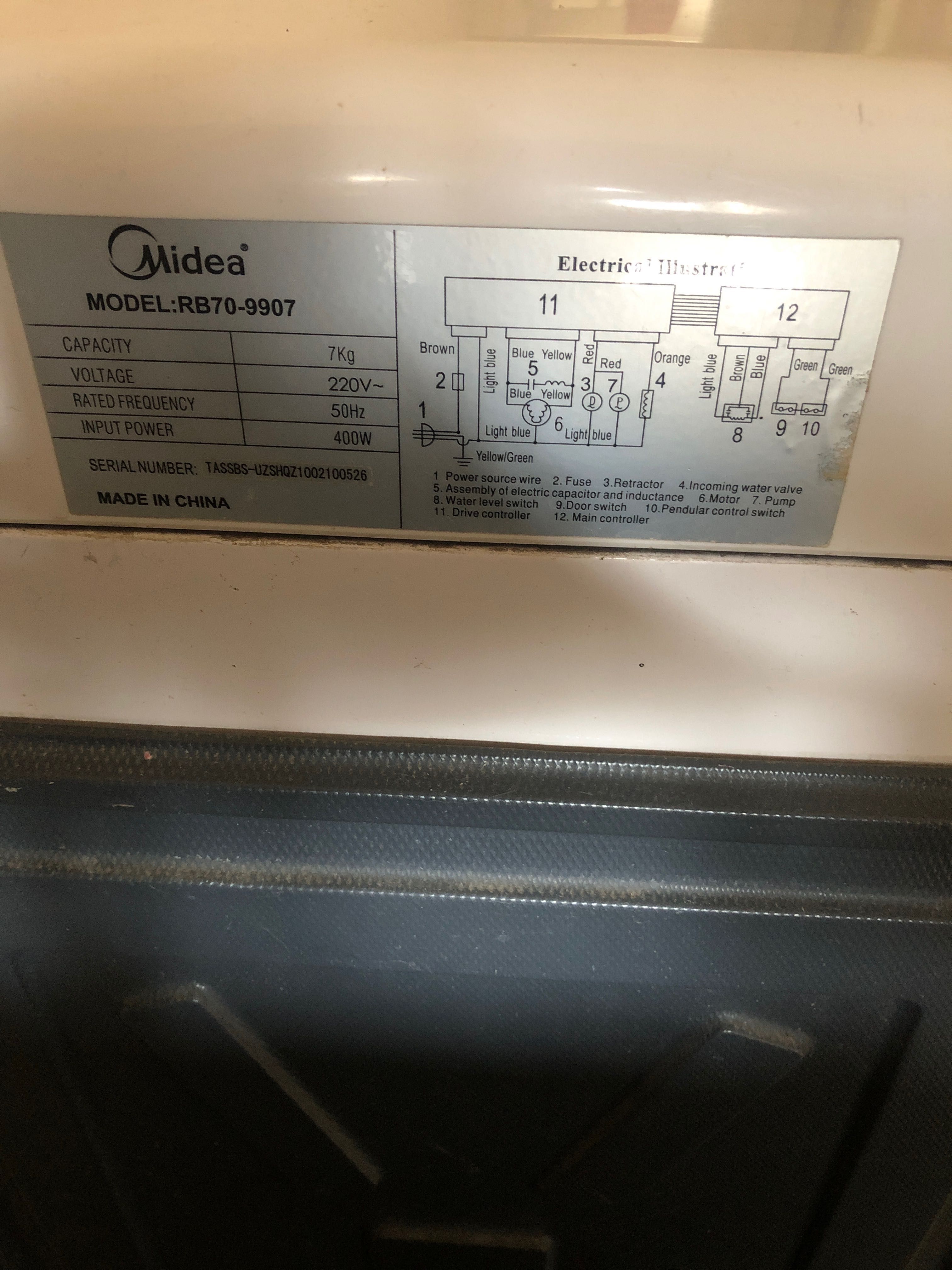 Midea RB70-9907 стиральная машина полуавтомат