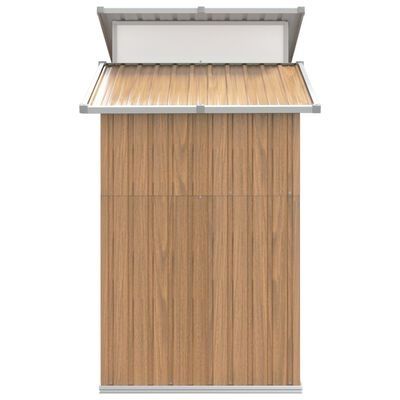 vidaXL Șopron de grădină, maro, 270x130x208,5 cm, oțel galvanizat