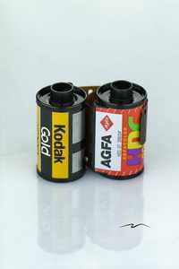 Фотопленка  35 мм: Kodak GOLD super 200 и  AGFA HDC 200. Просрочка.