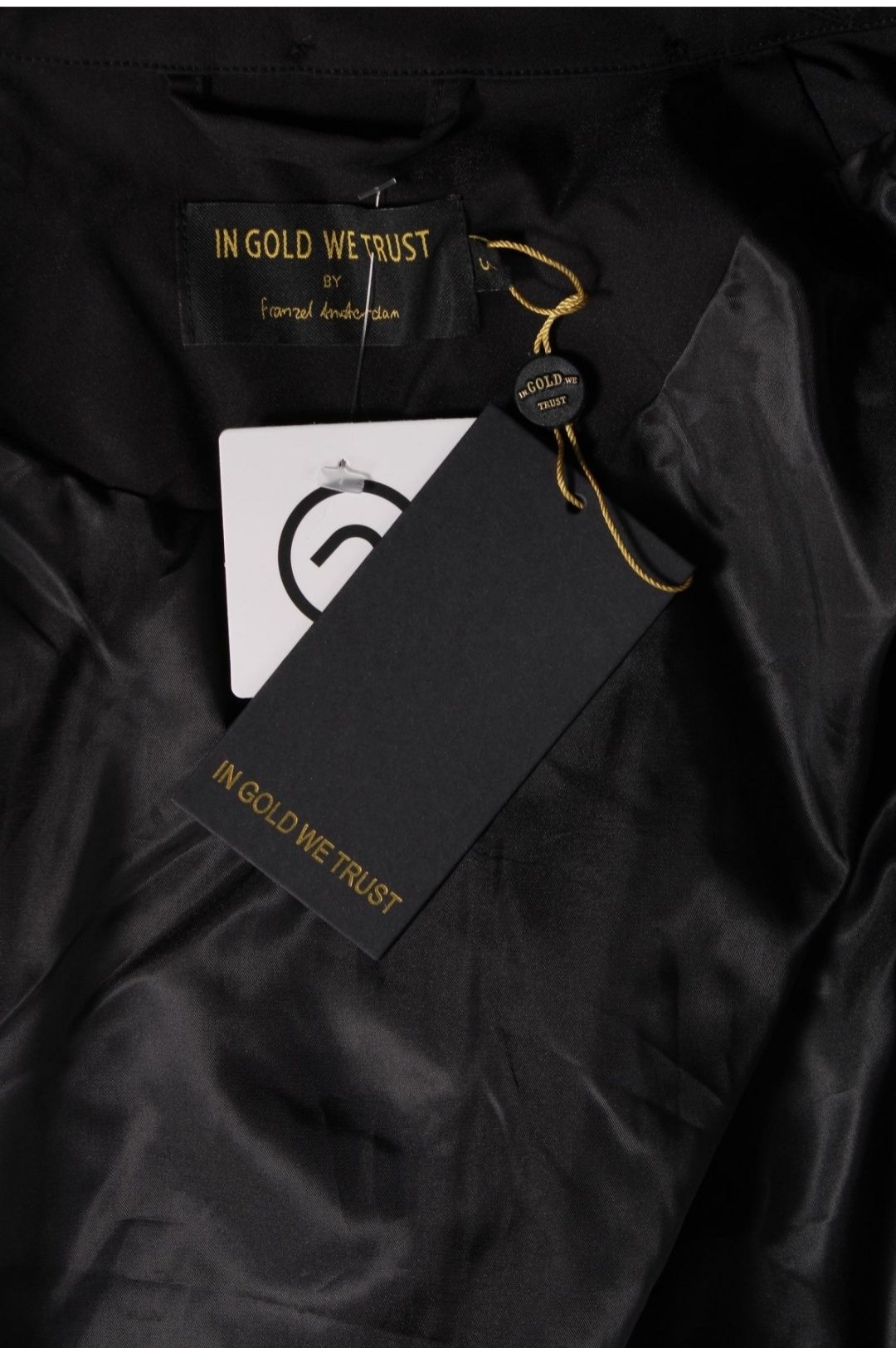 Trench palton + tricou in gold we trust