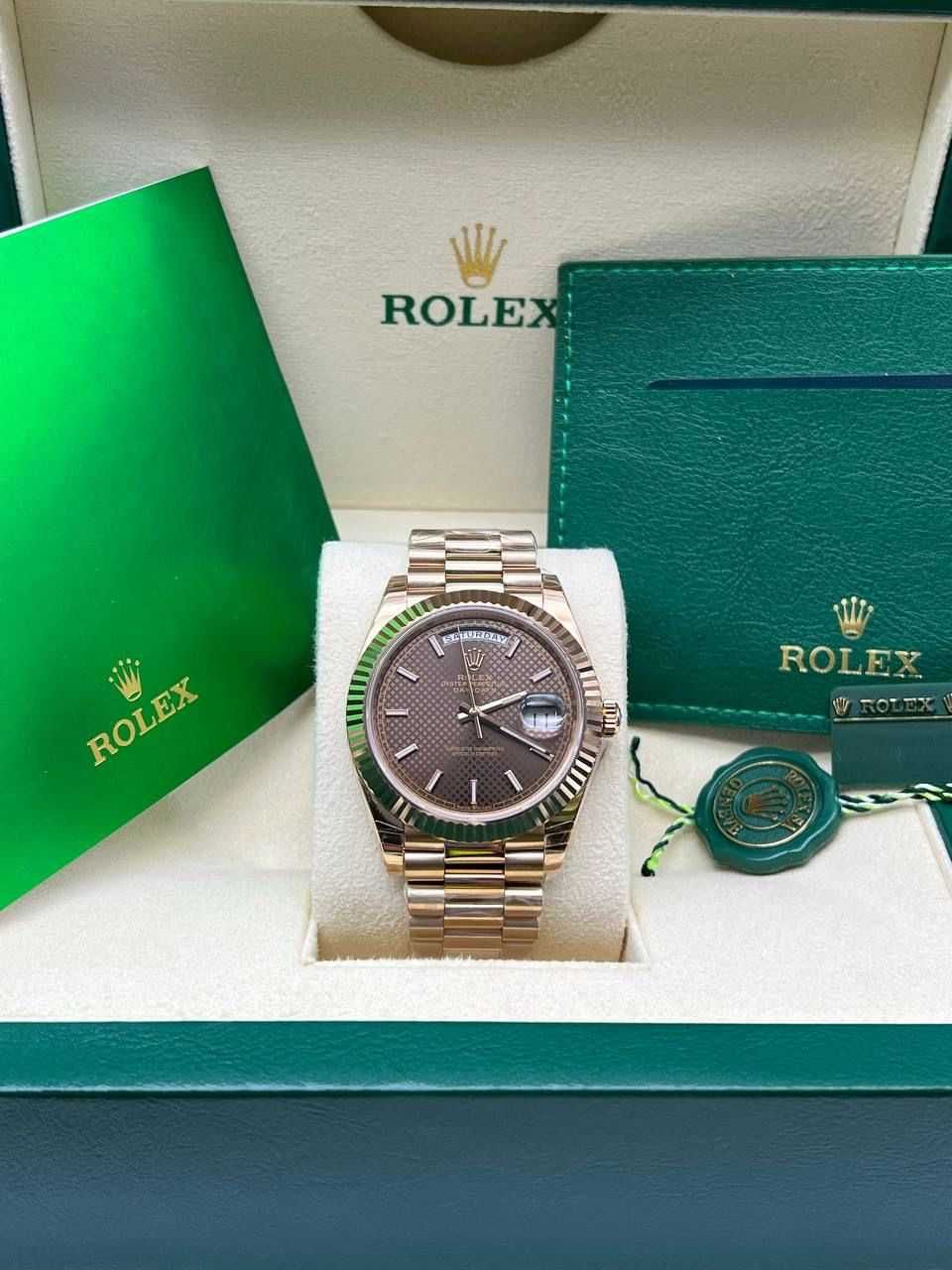 Rolex Day-Date 40 Rose Gold Chocolate