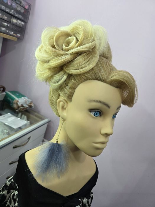 Дълги обеци с големи меки пера (пух)