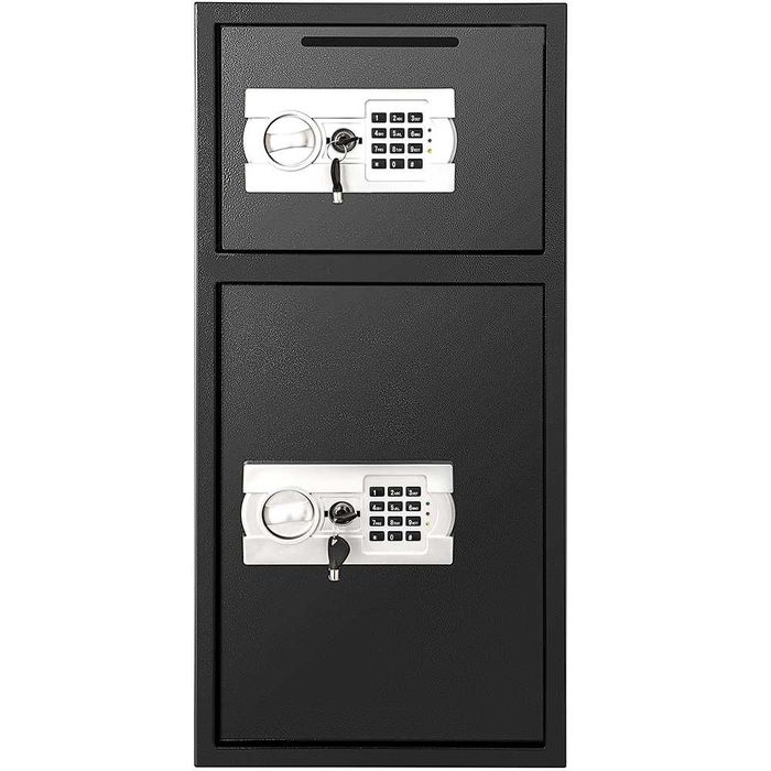 Seif din otel cu inchidere electronica, 2 chei, cifru, 75x 35x35 cm