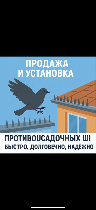 Установка и продажа Противоприсадочных Шипов от птиц