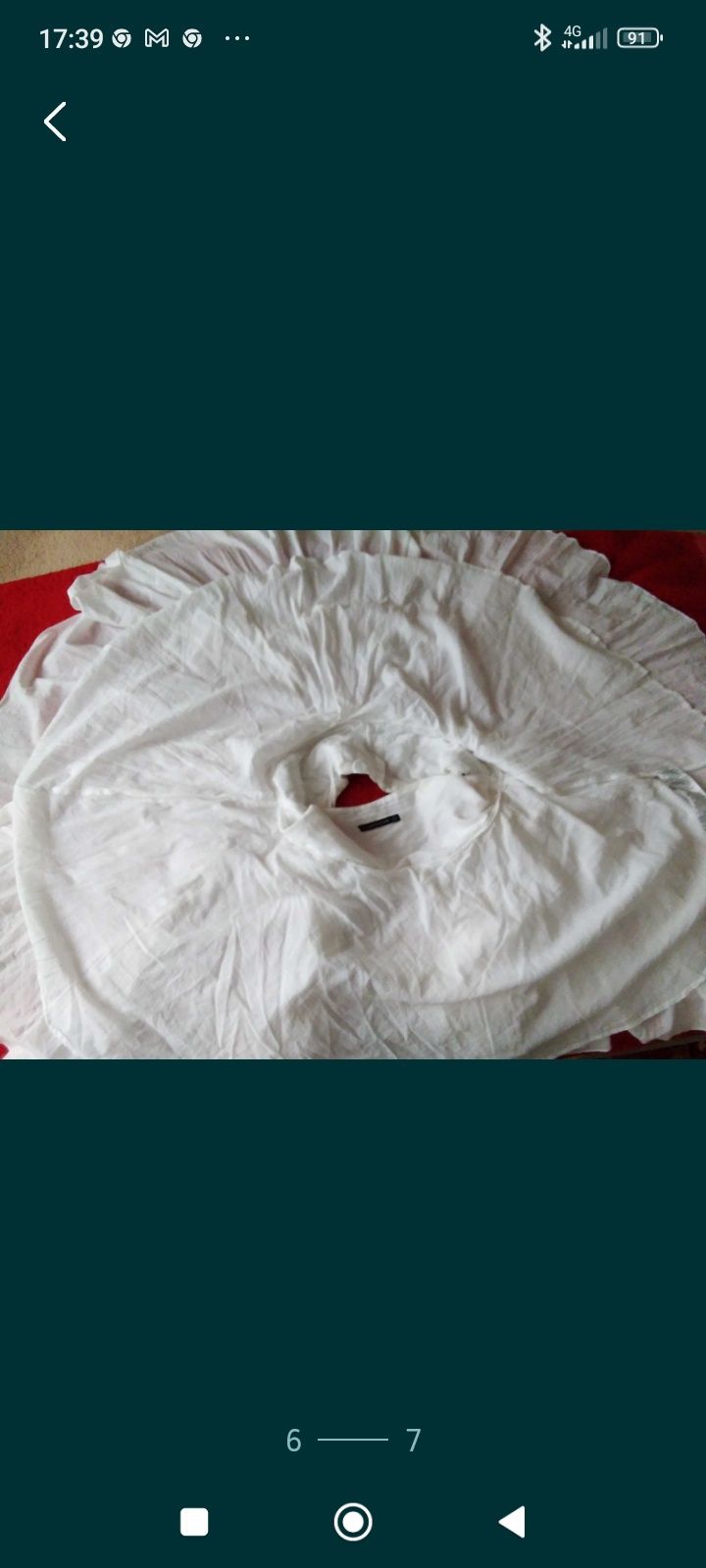 Fustă elegantă alba mar L