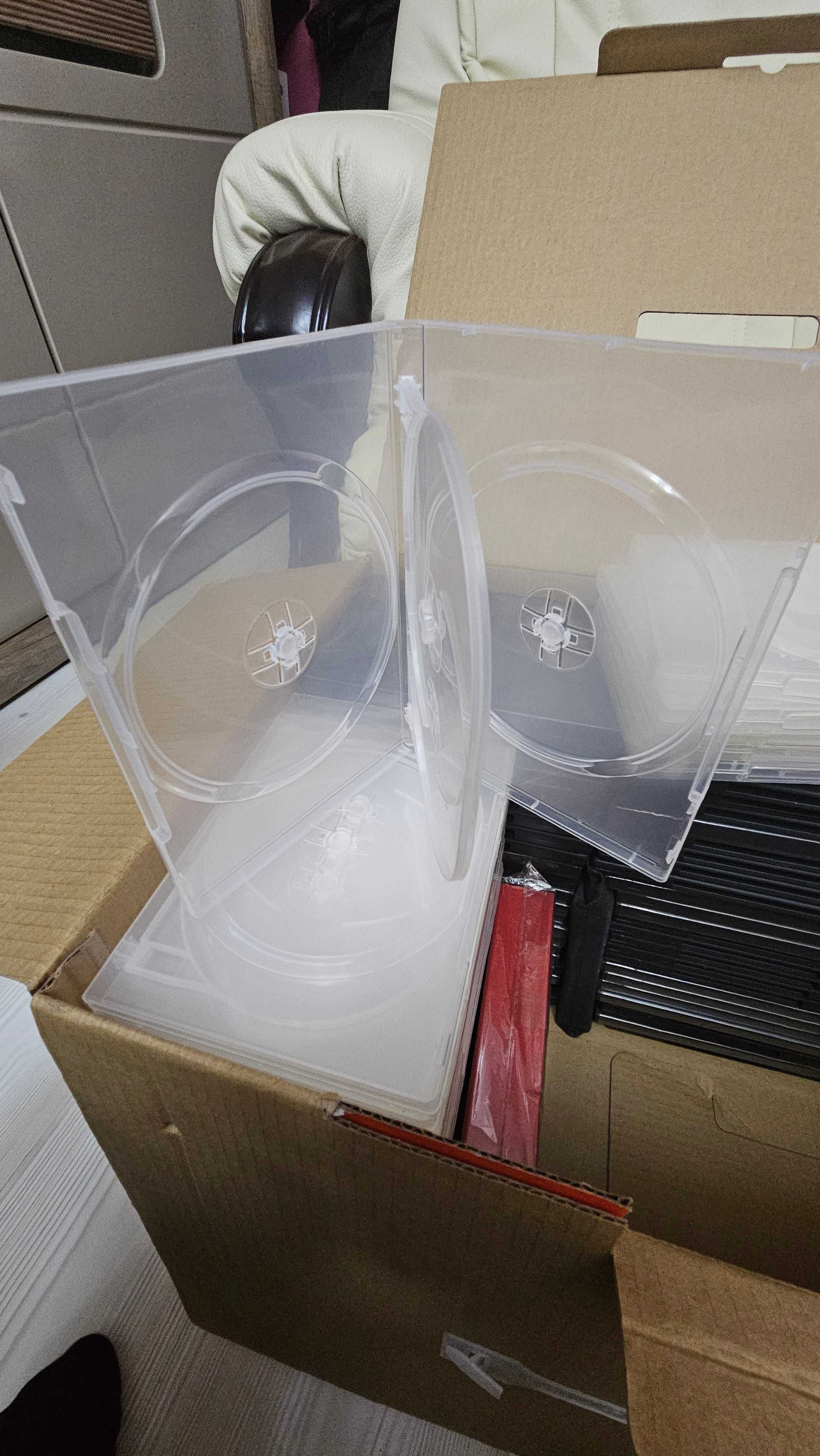 Carcase 4 dvd bd blu-ray negre și clear transparente carcasa dvd-uri