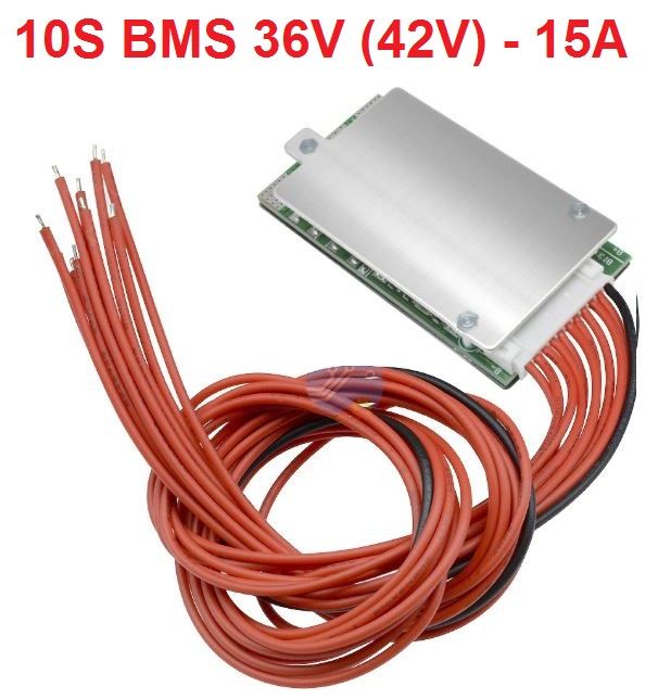 10S BMS 42V 15A, защитна платка с балансно зареждане, PCB BMS board