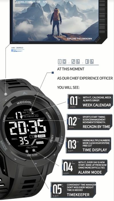 Ceas Sport Bărbătesc WECOOL - Stil Modern
