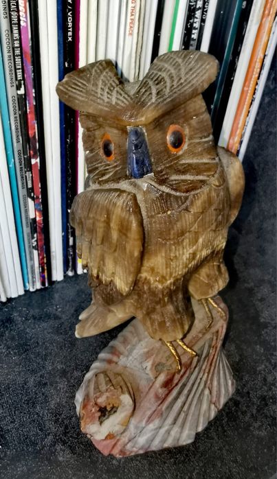 Антикварна декоративна рибка фигура на стойка рециклирани материали