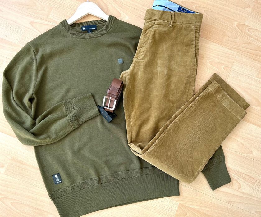 Gstar raw merino мек вълнен пуловер