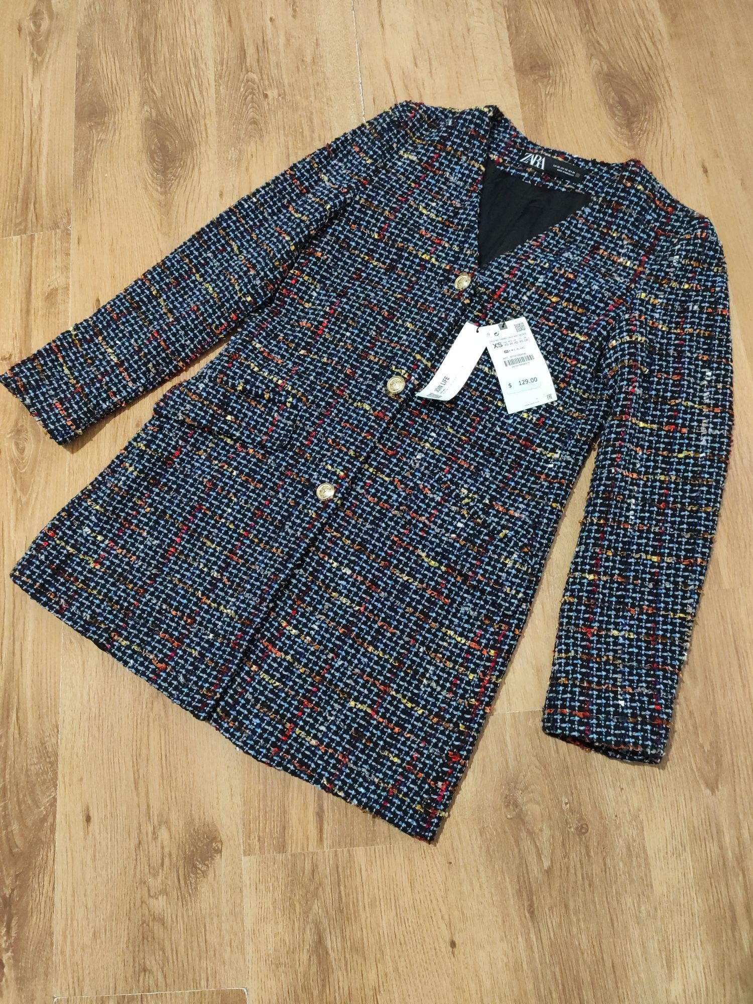 Jachetă / blazer lung de damă Zara mărimea XS