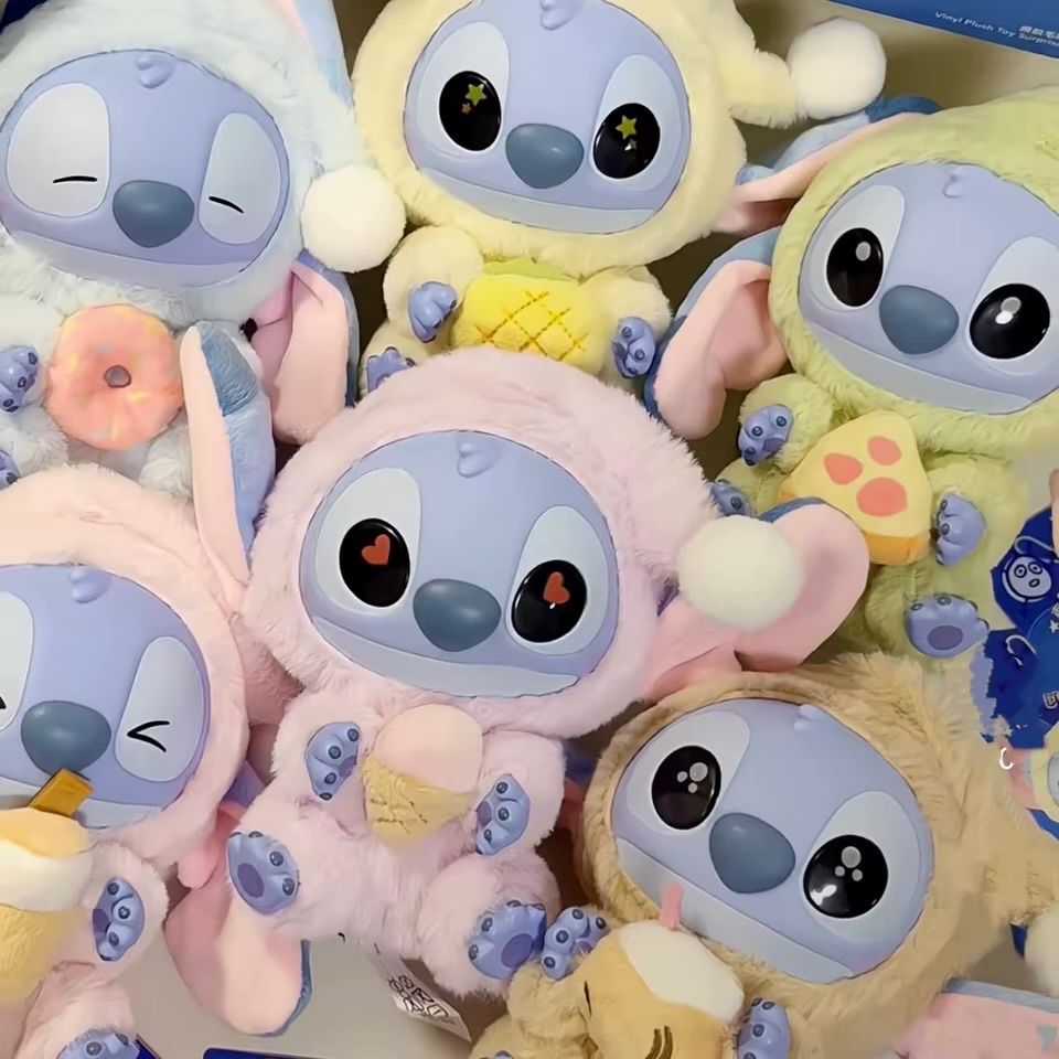 Labubu играчка Стич Лабубу, плюшена играчка ключодържател Стич 18см