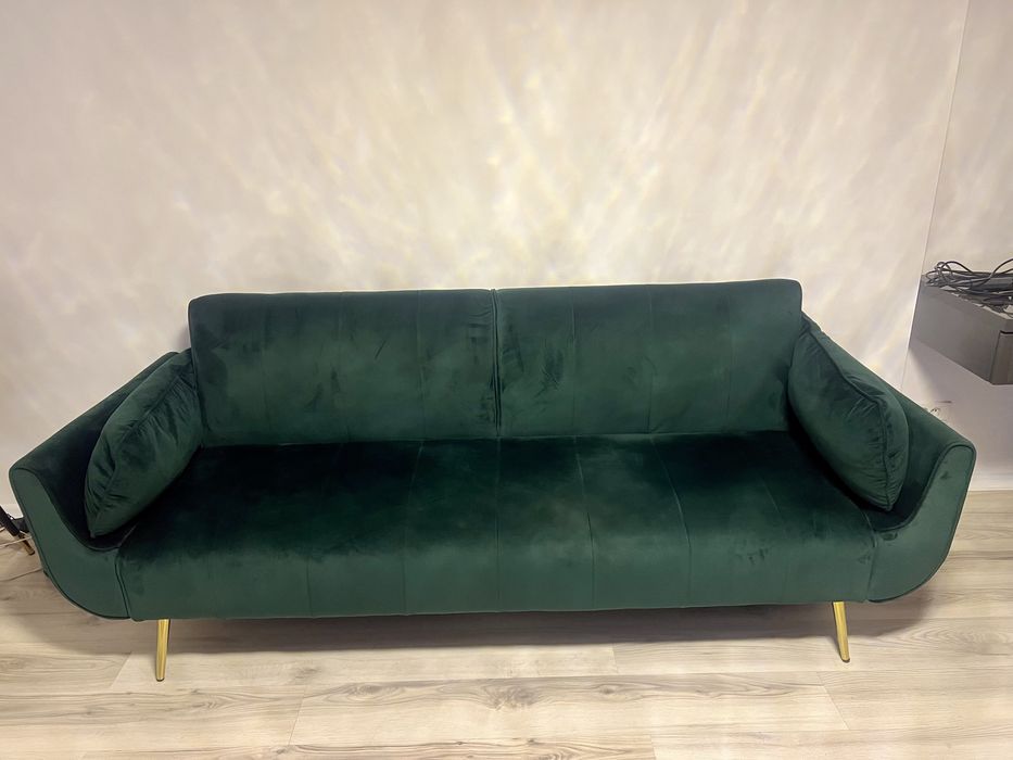Canapea verde extensibila 3 locuri