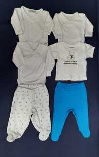 Body bebelus 3 buc + tricou + 2 buc pantalon, mărimea 1 - 3 luni