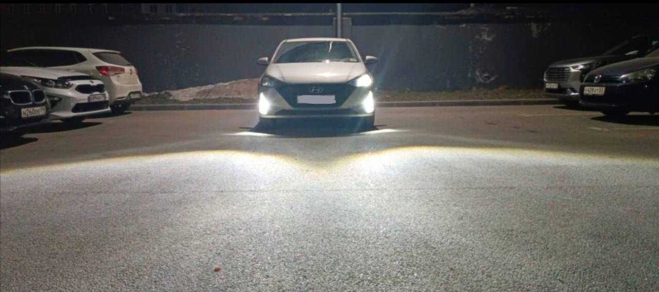 Противотуманные фары LED Туманки Hyundai Accent 2 РЕСТ Kaspi Red