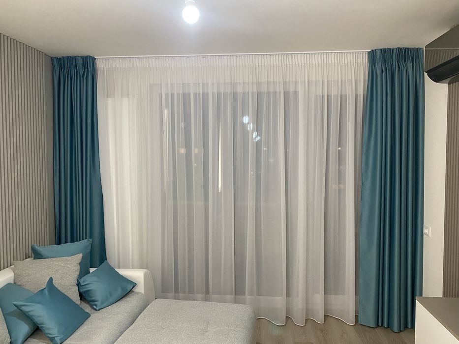 Draperii blackout turcoaz