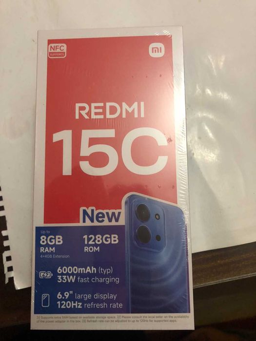 Нов телефон Redmi 15C, 128 GB, неразпечатан