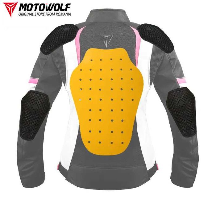 Geaca moto femei 600d Oxford mesada protectii spate umeri coate