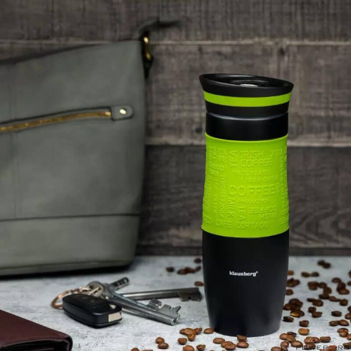 Termos din inox, capacitate 500ml, verde, Klausberg