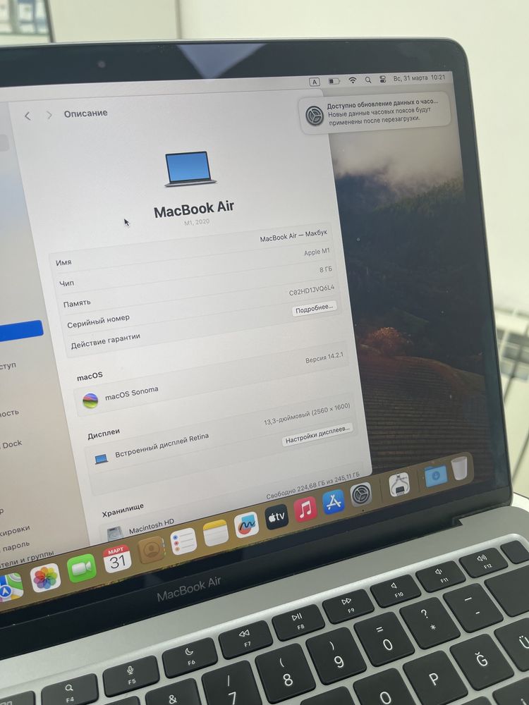 Macbook Air 2020 M1 256gb ORTALYQ MARKET