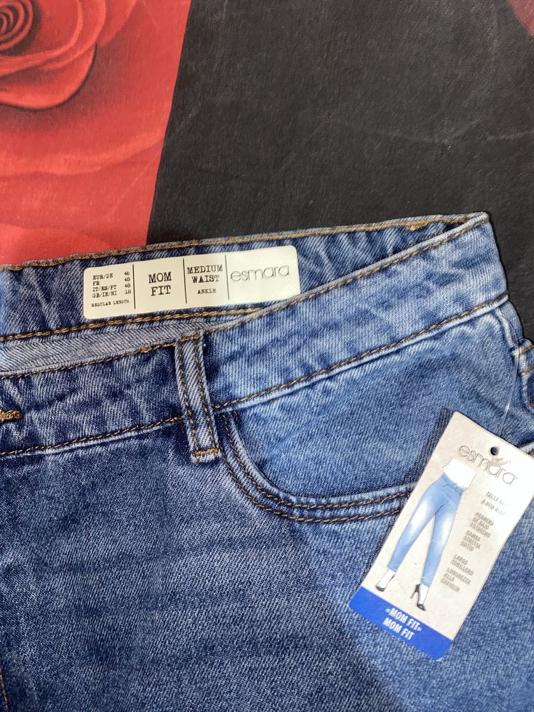 Blugi MomFit Noi, cu Etichetă – Mărimea 46
