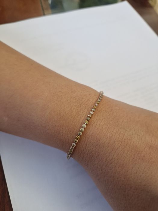 Bratara tenis 18ct cu diamante naturale aur roz