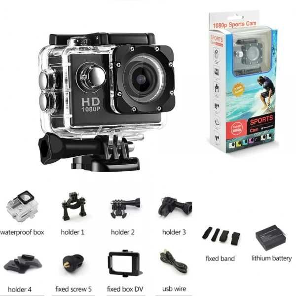 Camera de actiune rezistenta la apa FULL HD 1080P WiFi ca noua auto