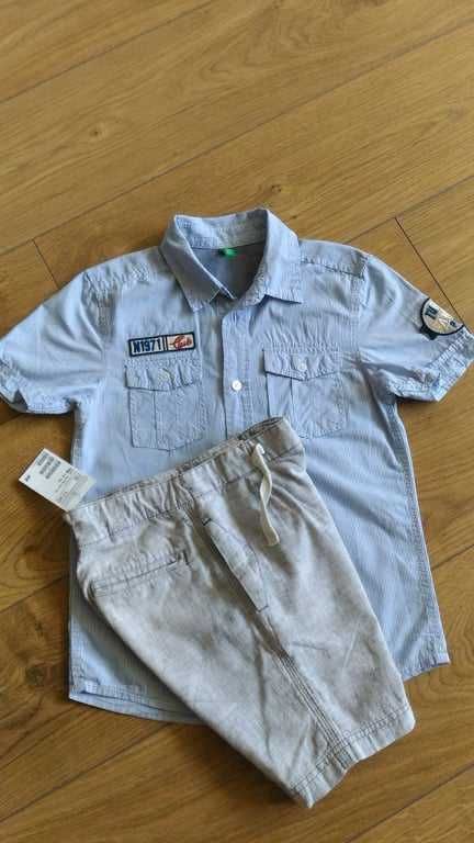 Детски къси панталонки и ризка H&M, BENETTON, Okaidi