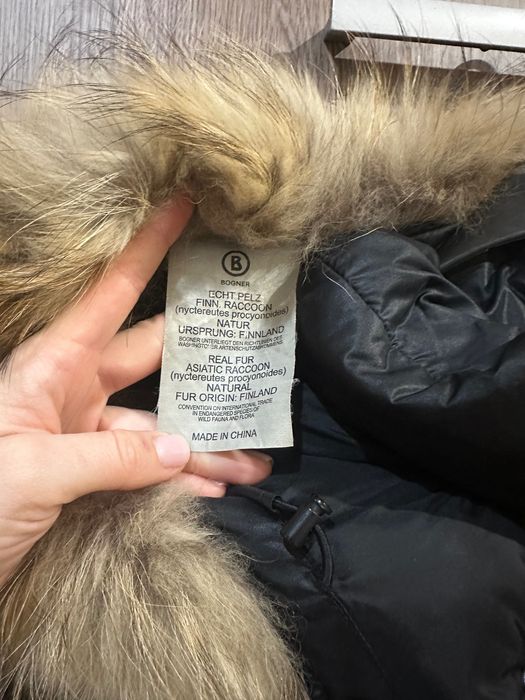 Яке Bogner с качулка Raccoon Fur