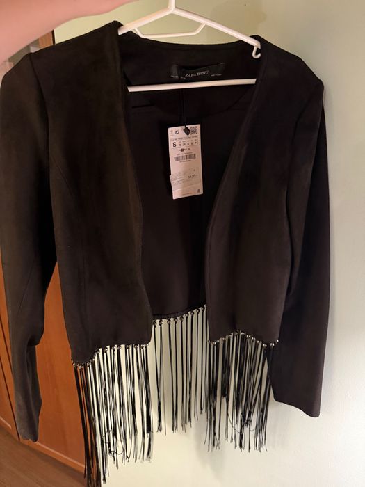 Дамско сако с ресни Zara Срр