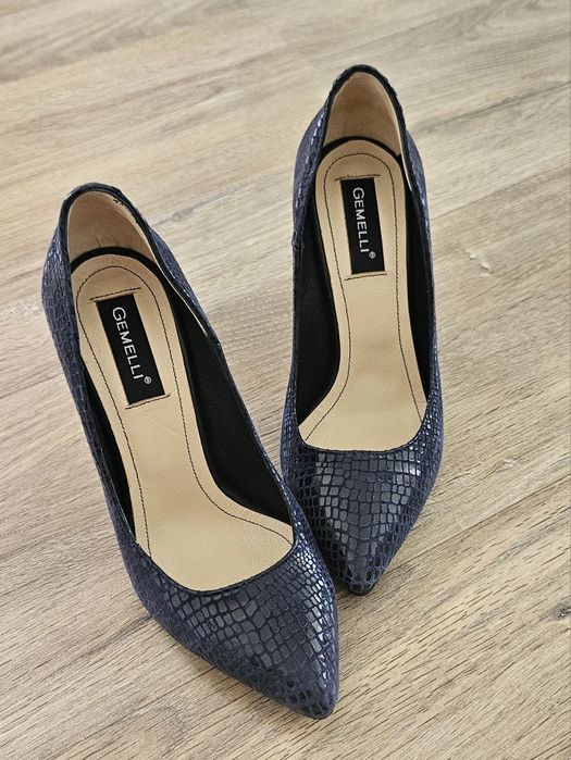 Pantofi stiletto bleumarin Gemelli, mărimea 34