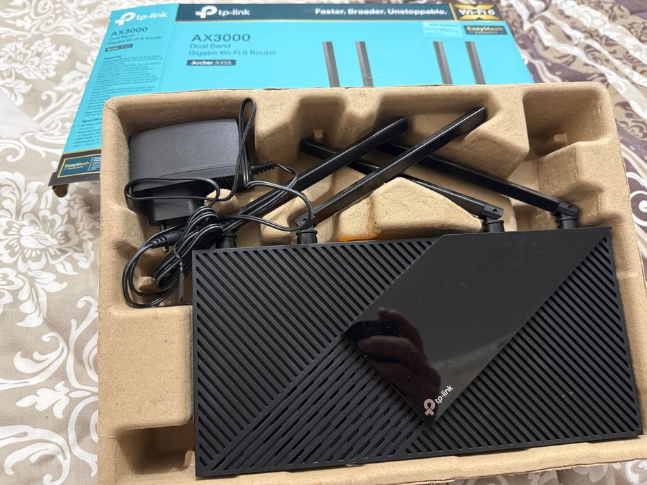Продавам Рутер TP-LINK ARCHER AX55 /AX3000 Dual-band, WI-FI 6, Gigabit