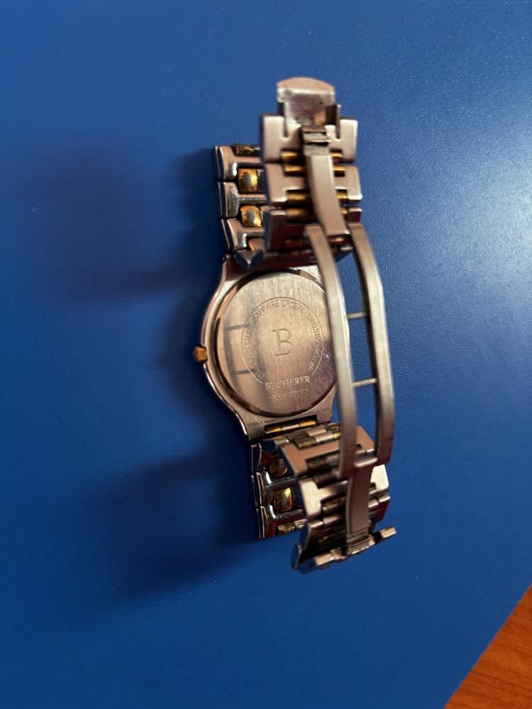 Vand ceas Bucherer dama,placat aur,sticla Saphire