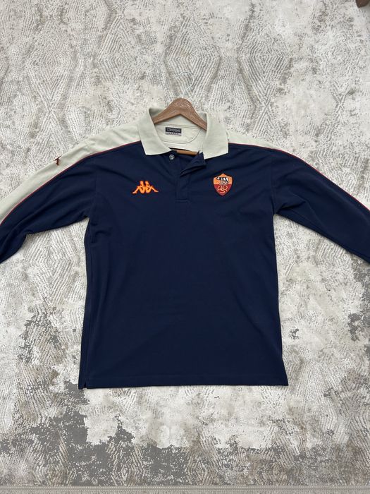 Рома 2002/2003 поло с длинными рукавами каппа ретро.